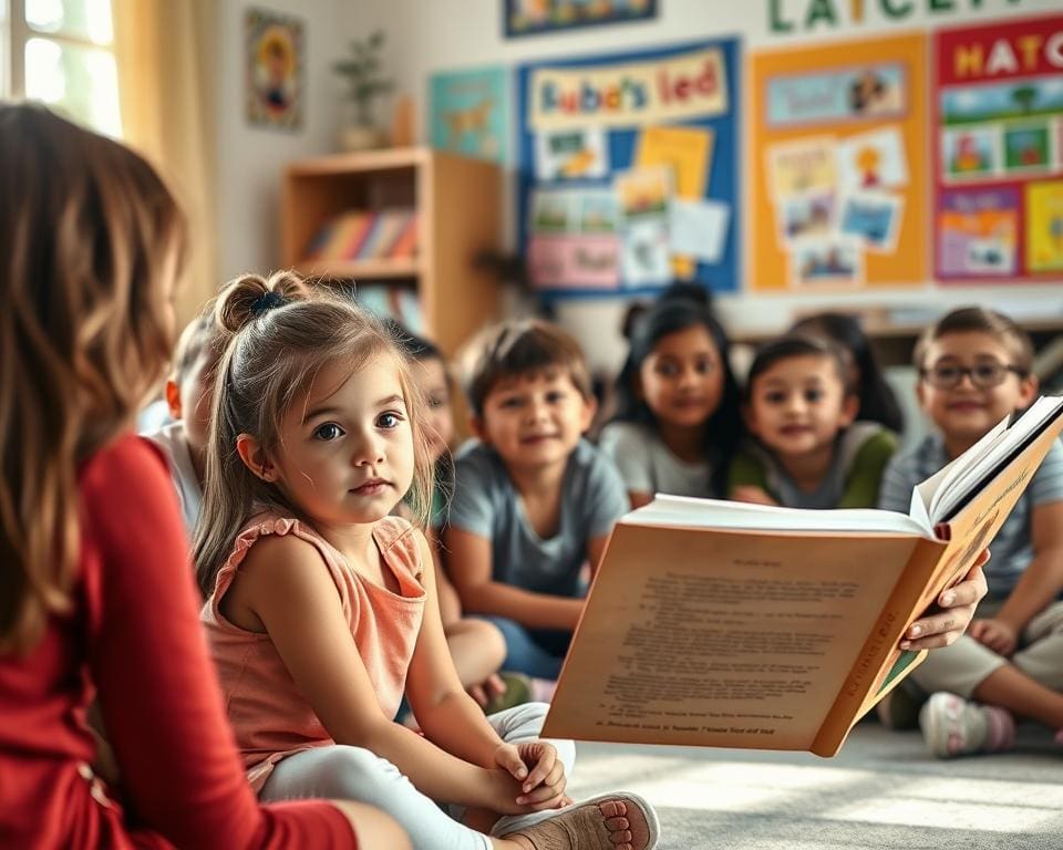 How does storytelling help children learn?