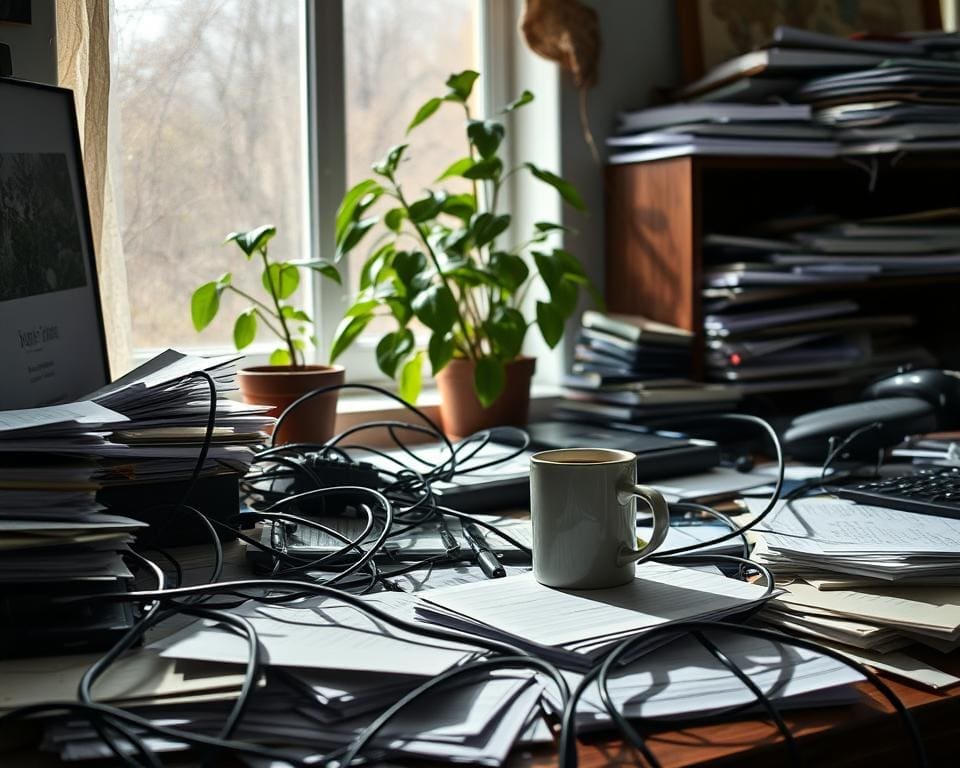 What should you never do in a home office?