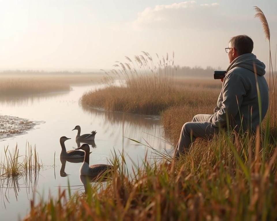 Why is birdwatching on the Fens so relaxing?