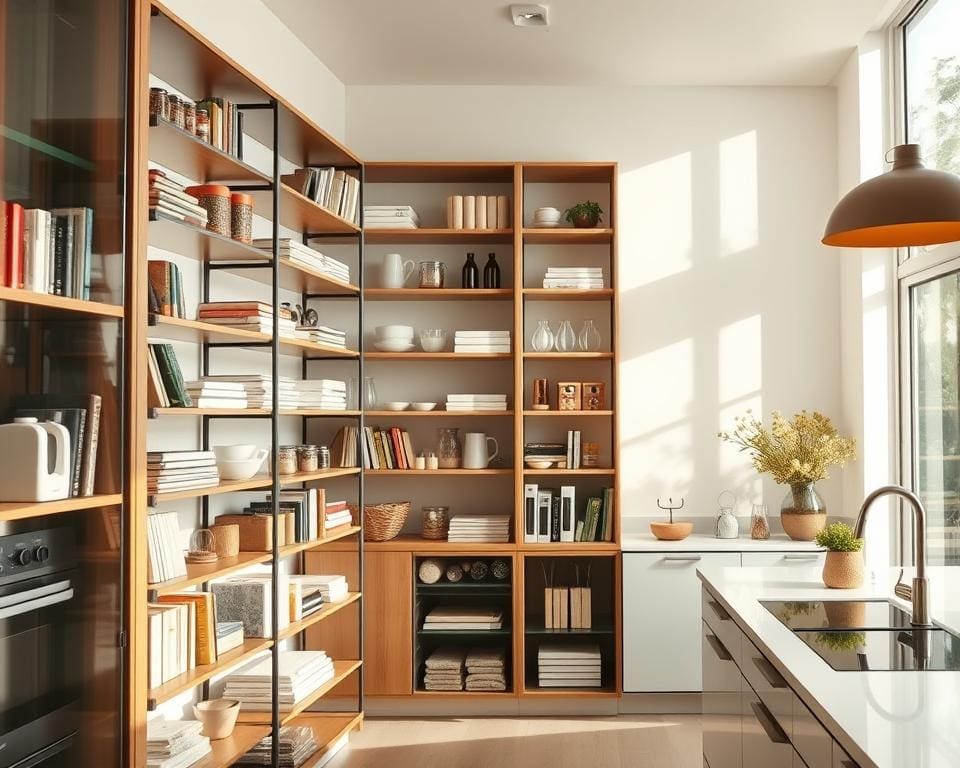 vertical storage in kitchens