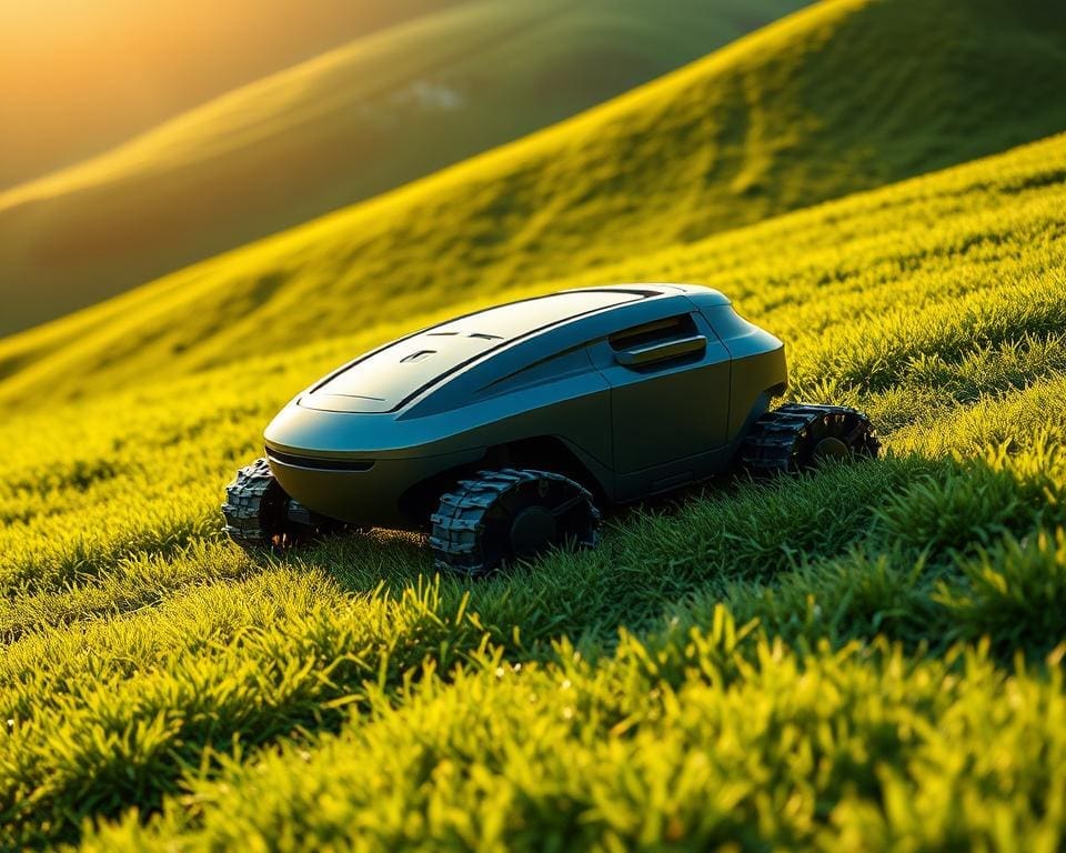 Can a robot mower handle steep garden slopes?
