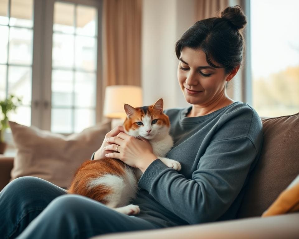 How does caring for your pet calm your mind?