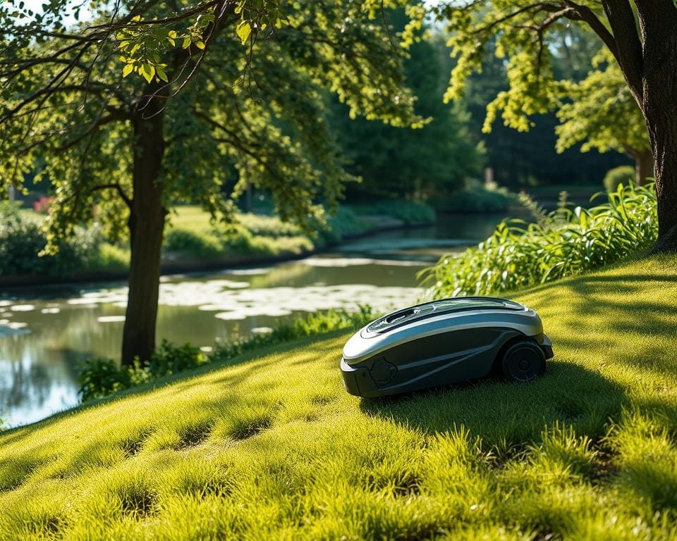 slope-adaptive robotic lawnmower slope-adaptive robotic lawnmower