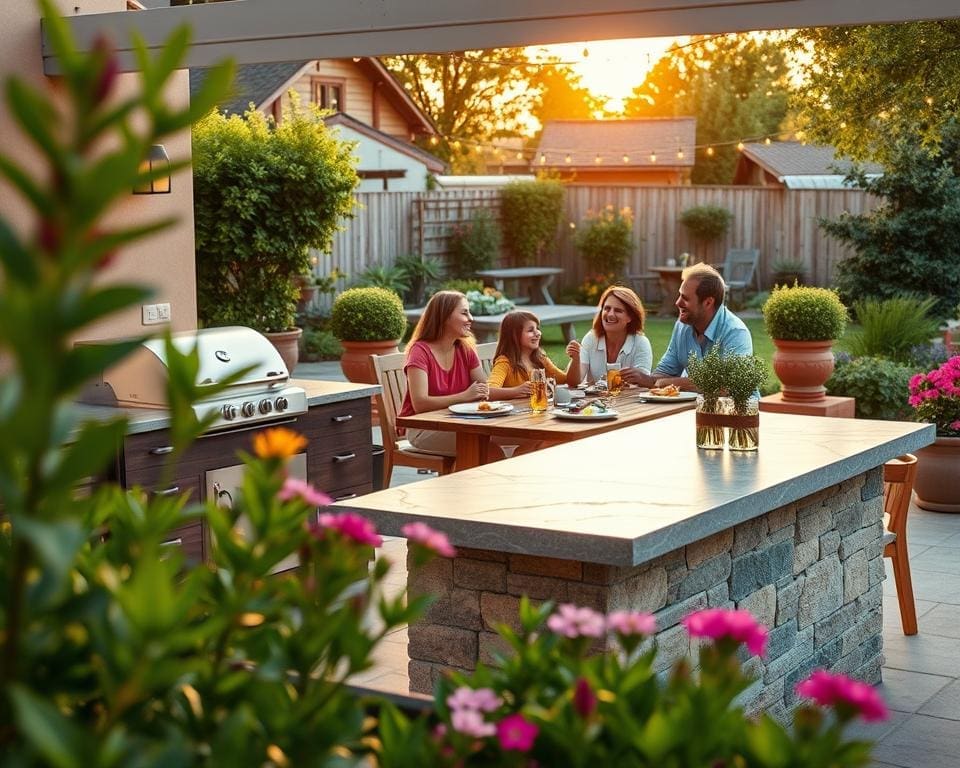 outdoor kitchen
