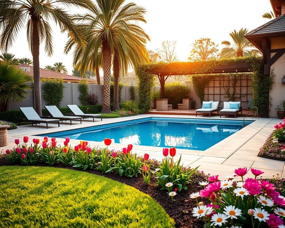 garden swimming pool