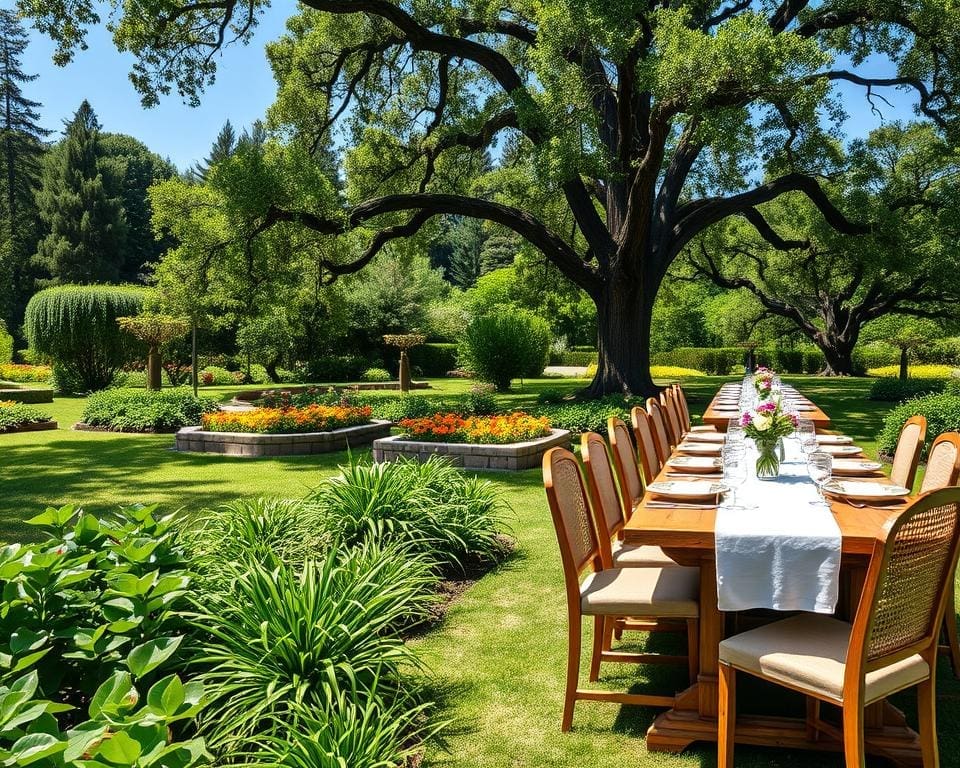 outdoor dining area