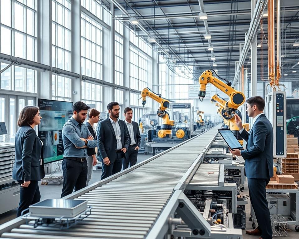 How does technology streamline production lines?